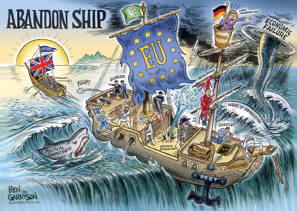 'Türkler AB'yi batırdı' karikatürü