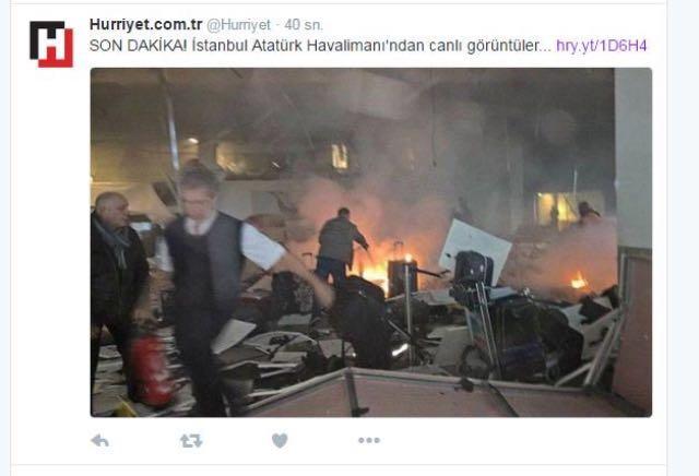Hürriyet'in kullandığı fotoğraf Brüksel patlamasından