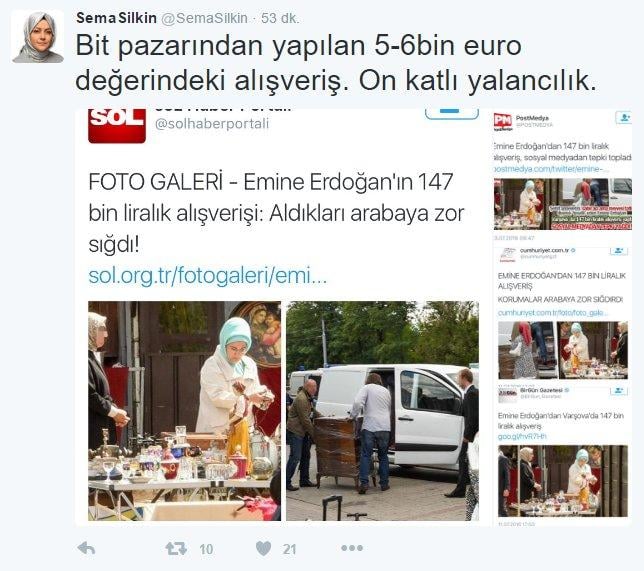 Emine Erdoğan 147 bin liralık alışveriş yaptı yalanı