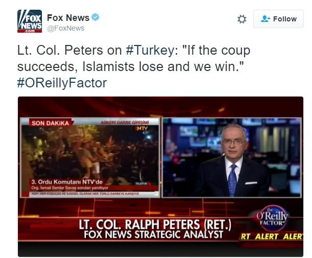 ABD'li emekli asker: Darbe olsaydı biz kazanacaktık