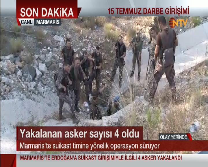 Marmaris'teki darbeci askerlerden 4'ü daha yakalandı