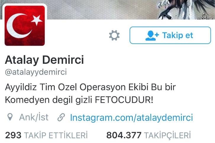Atalay Demirci'nin Twitter hesabı hacklendi