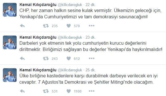 Kemal Kılıçdaroğlu’ndan Yenikapı mitingi açıklaması