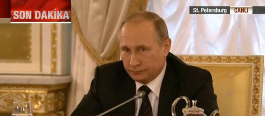 Erdoğan ile Putin Türk-Rus iş adamlarıyla yemekte buluştu