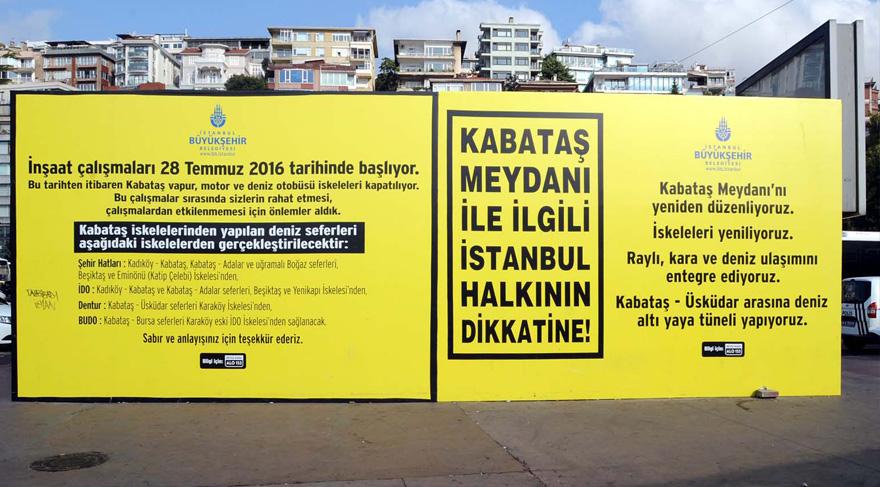 Kabataş İskelesi kapatıldı