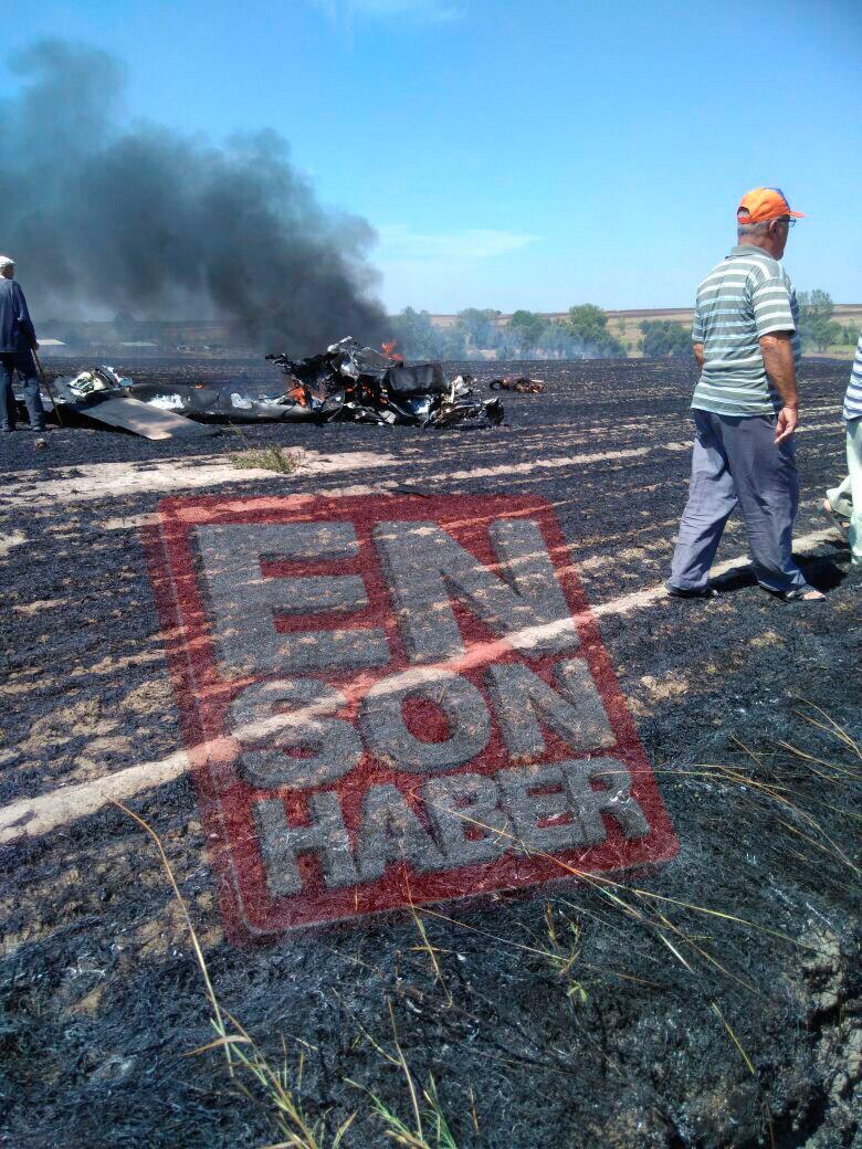 Tekirdağ'da eğitim uçağı düştü