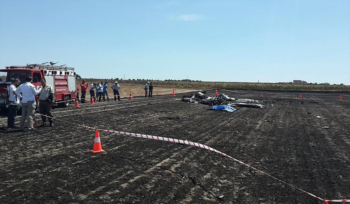 Tekirdağ'da eğitim uçağı düştü