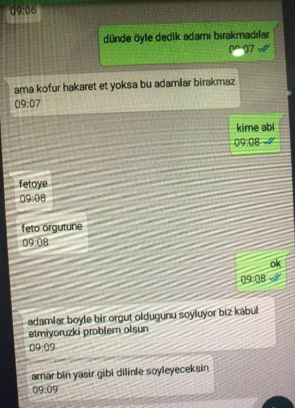 FETÖ'cü teröristlerin WhatsApp konuşmaları