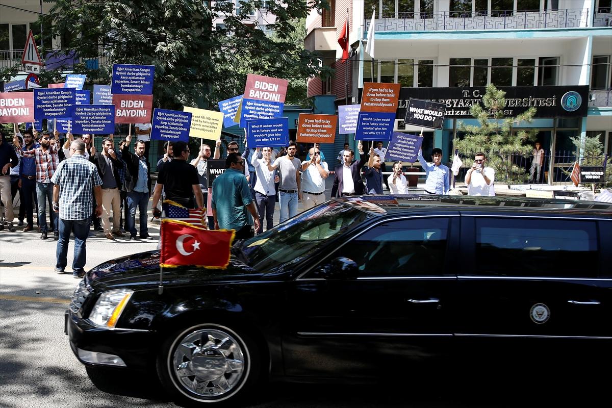 Joe Biden Ankara'da protesto edildi