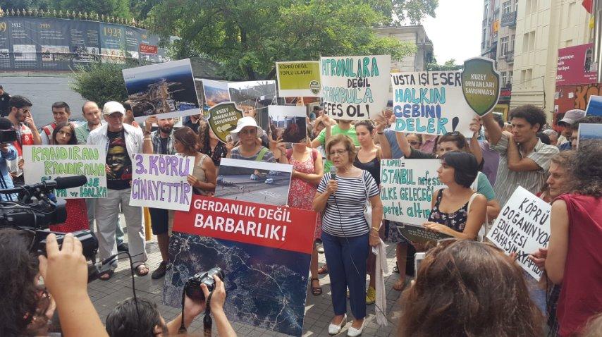 Taksim'de 3. Köprü karşıtı eylem