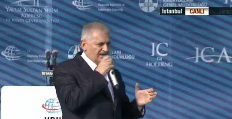 Başbakan Yıldırım'ın 3. Köprü açılış konuşması
