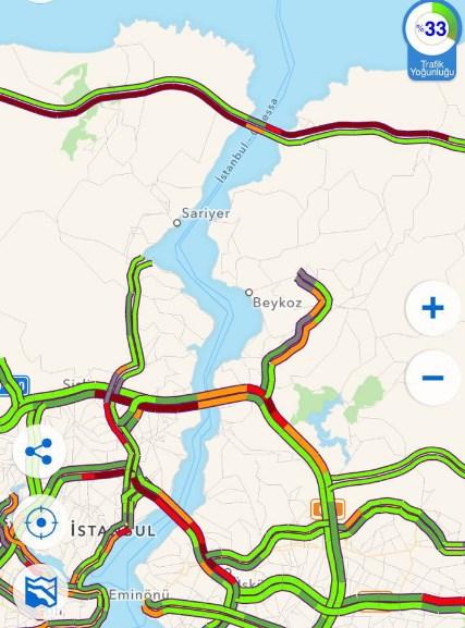 Yavuz Sultan Selim Köprüsü'nde trafik yoğunluğu