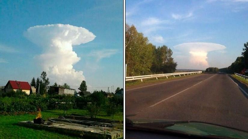 Mantar bulut bölge halkını korkuttu