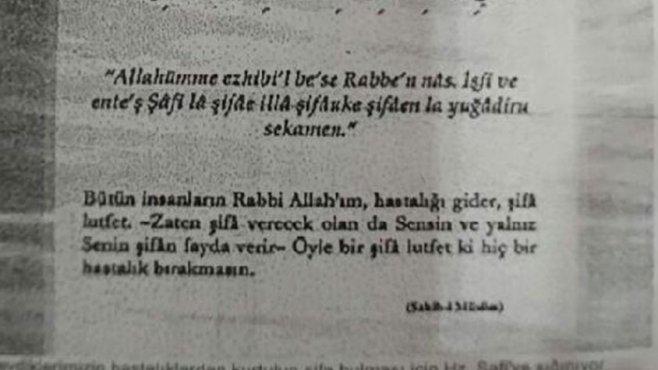 Operasyonda Gülen'in hasta yatağında çekilmiş dualı fotoğrafı bulundu