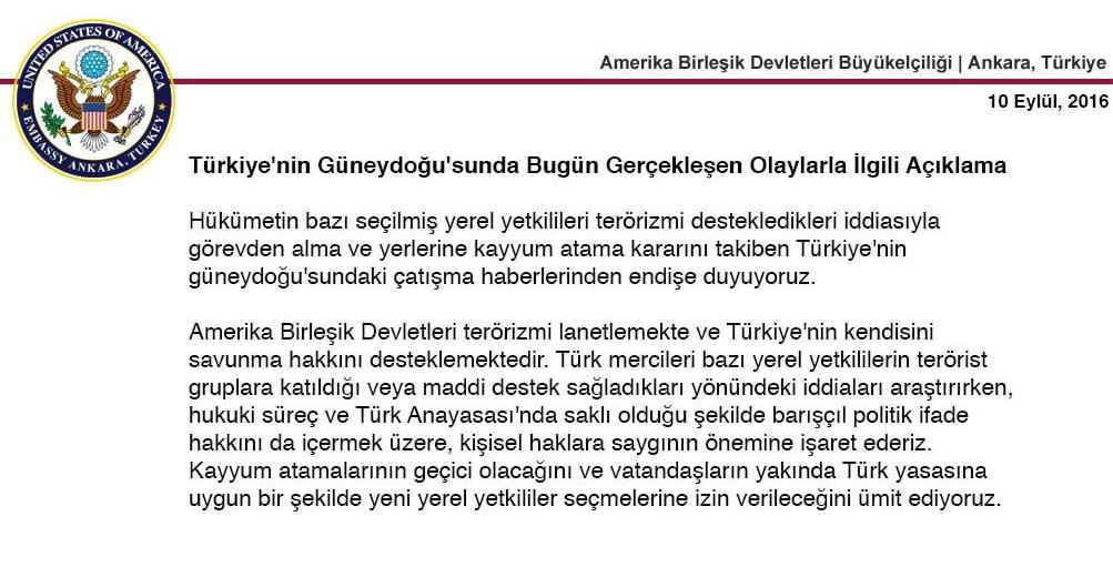 ABD'nin kayyum endişesi