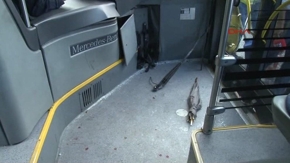 Şoföre saldıran kişinin gözaltına alınma anı