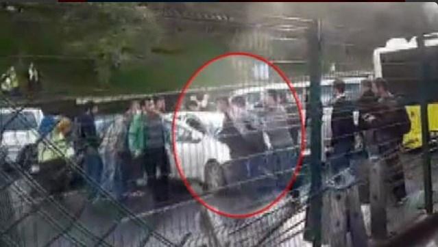 Şoföre saldıran kişinin gözaltına alınma anı