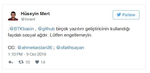 GitHub’a erişim engeli