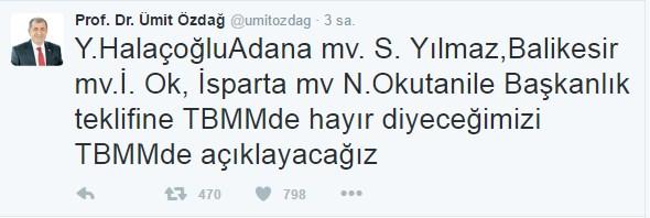 MHP'de muhalifler başkanlık için hayır oyu verecek