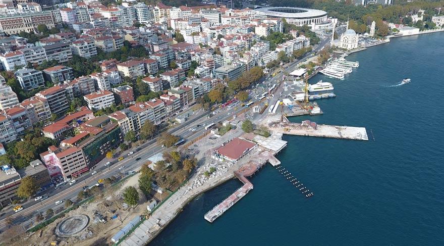 Kabataş Deniz Terminali'nde çalışmalar görüntülendi