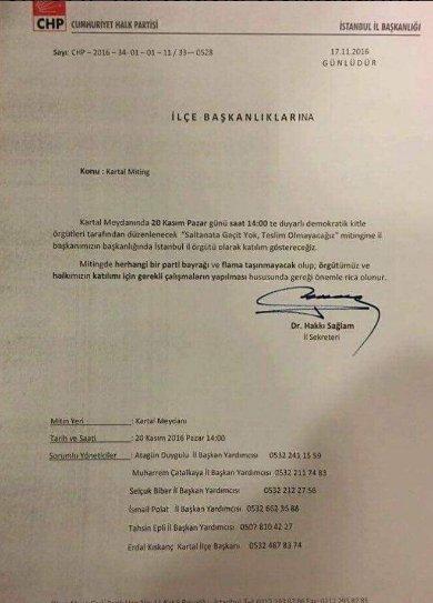 CHP'den ilçe başkanlıklarına bayrak uyarısı