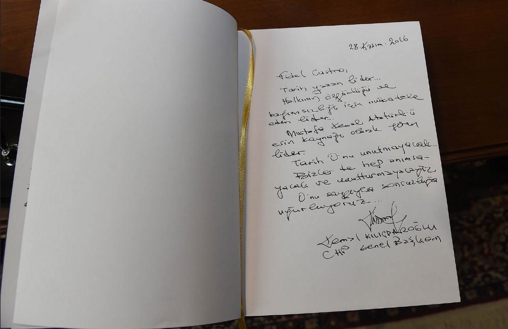 Kılıçdaroğlu'ndan Küba Büyükelçiliği'ne taziye ziyareti