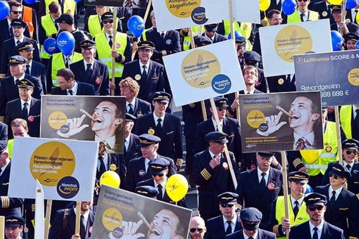 Lufthansa'da grev devam ediyor
