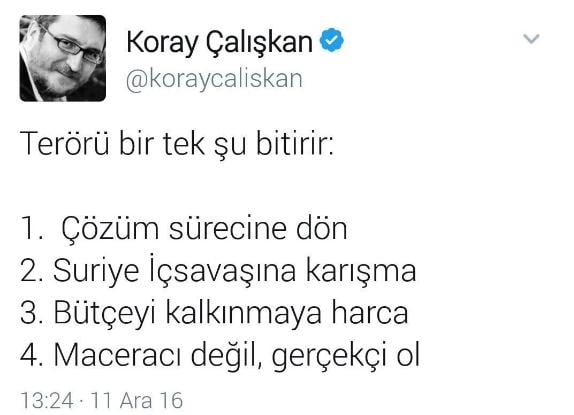 Koray Çalışkan'ın çelişkisi