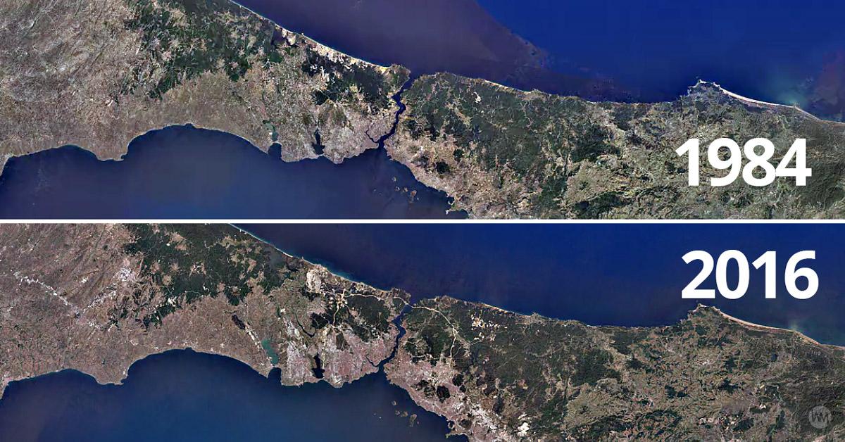 Google Earth'ın gözünden 32 yıl önce Dünya