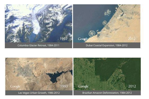 Google Earth'ın gözünden 32 yıl önce Dünya