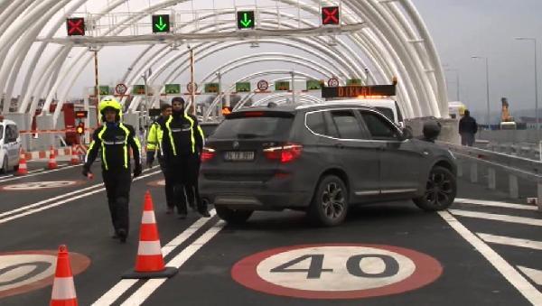 Avrasya Tüneli'nde dalgın sürücüler