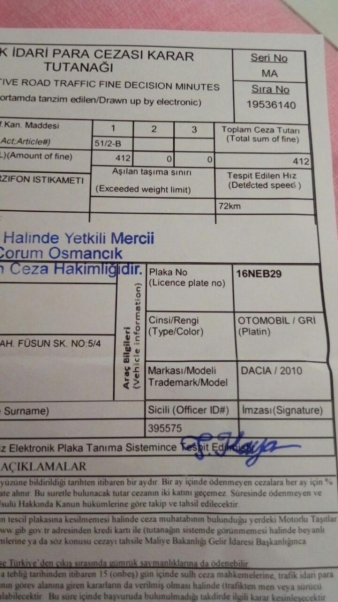 Osmancık'ta 8 kez radara yakalandı