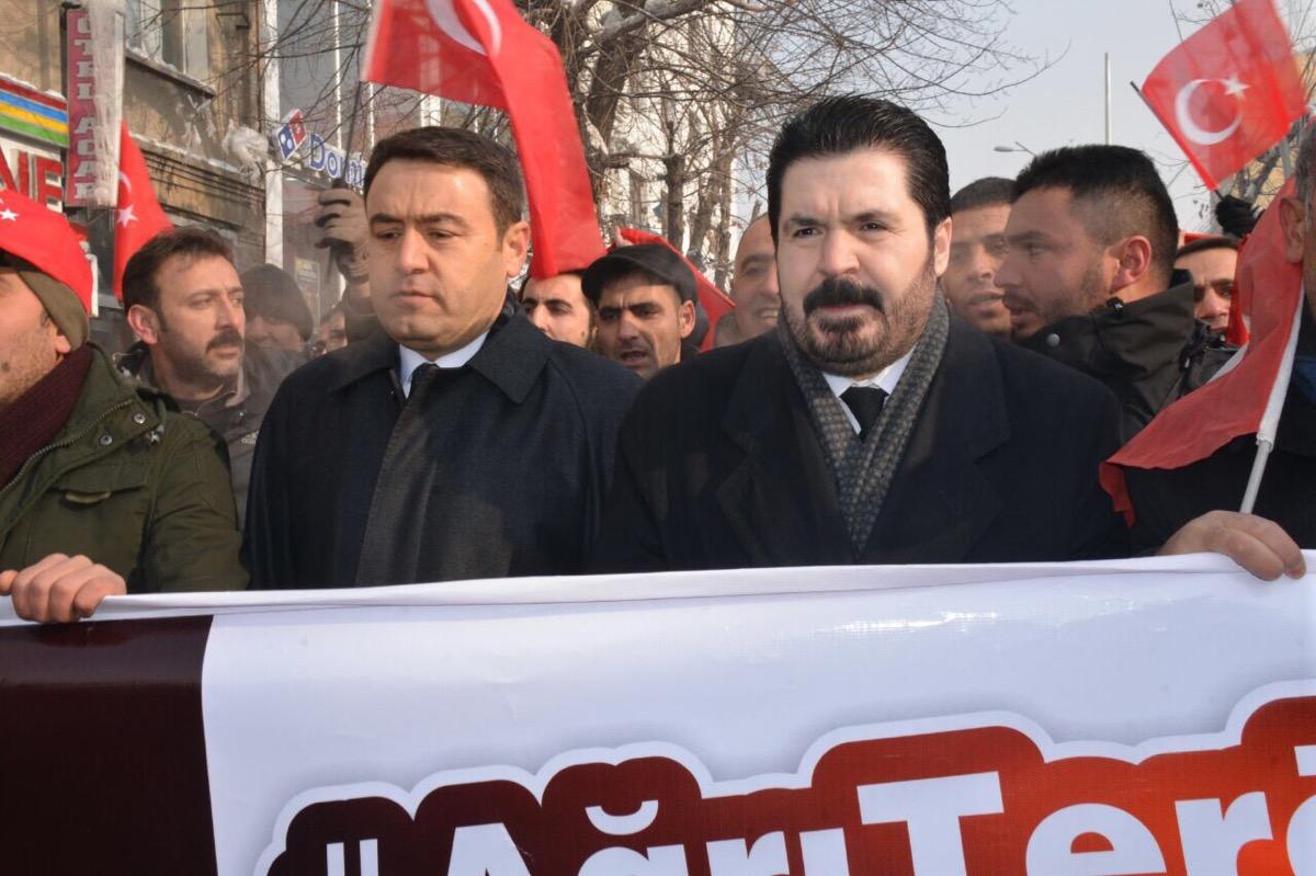 Ağrı'da teröre lanet yürüyüşü