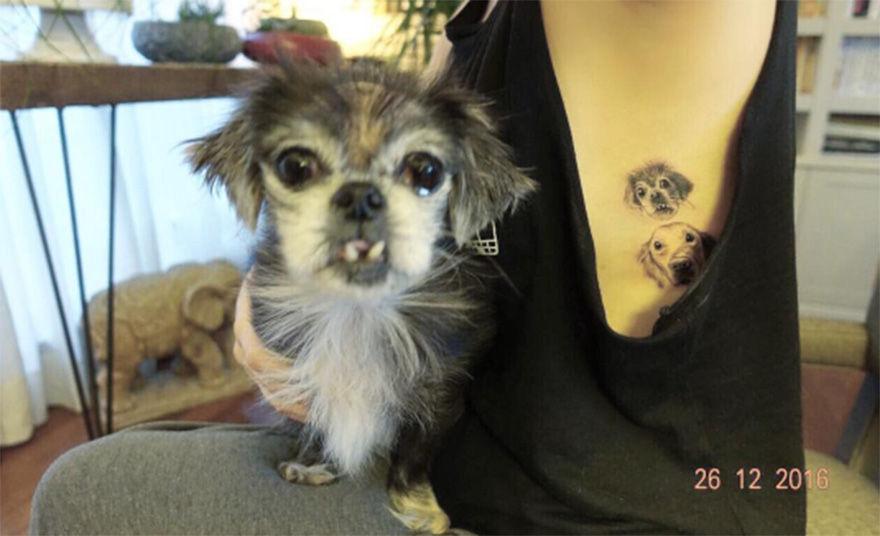 Ezgi Mola köpeklerinin yüzünü dövme yaptırdı