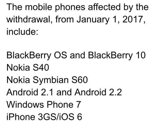 Bazı telefonlarda WhatsApp artık çalışmayacak