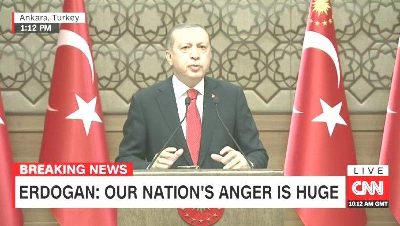 Erdoğan konuşurken CNN canlı yayına geçti