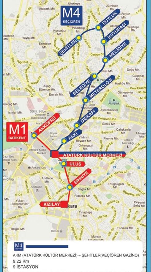 Keçiören Metro Durağı'nın istasyonları belli oldu