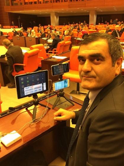 CHP'li vekiller Meclis'ten canlı yayın için hazırlık yaptı