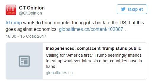 Çin'den Trump'a gözünün yaşına bakmayız uyarısı
