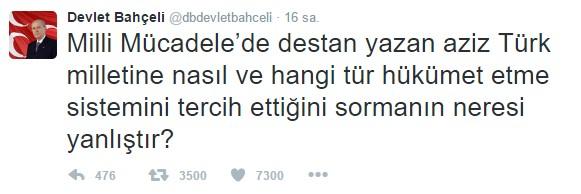Devlet Bahçeli'den CHP'ye anayasa tepkisi