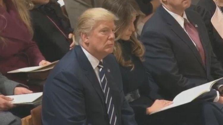 Trump Ulusal Katedral'deki dini törene katıldı