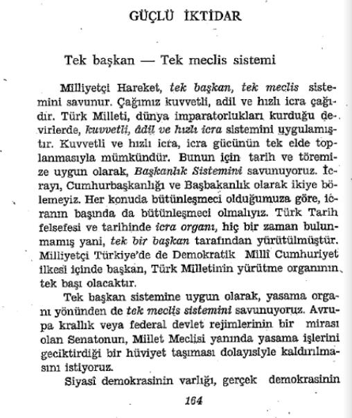 Merhum liderler başkanlık sistemi için ne demişti