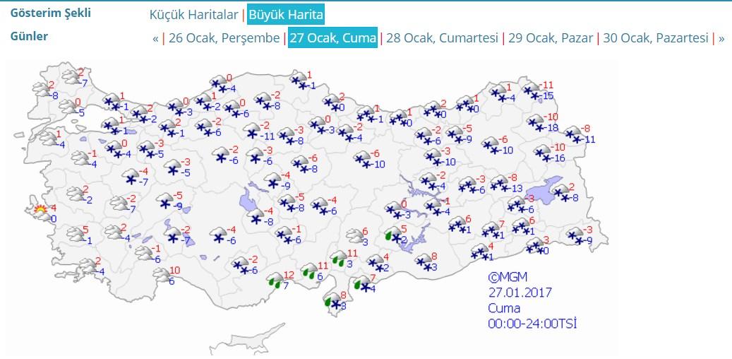Kar yağışı sabah saatlerinde etkisini gösterdi