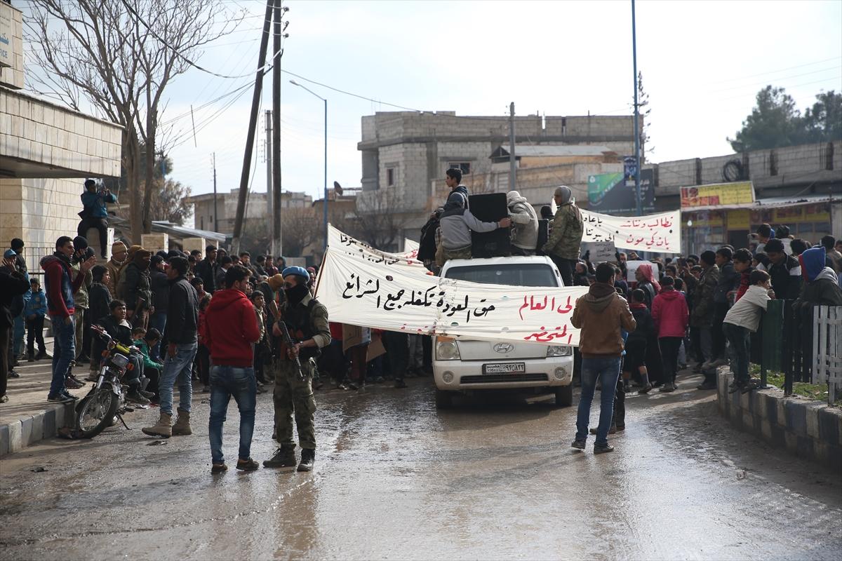 Cerablus'ta PYD protesto edildi