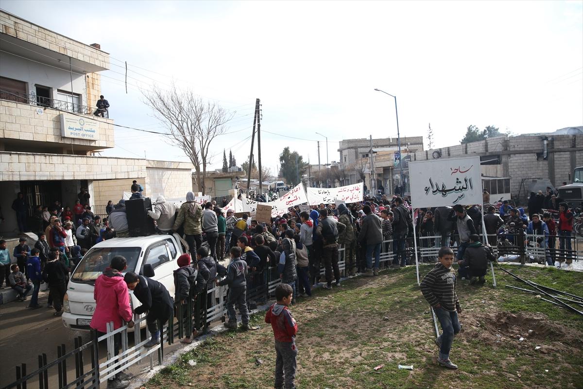 Cerablus'ta PYD protesto edildi