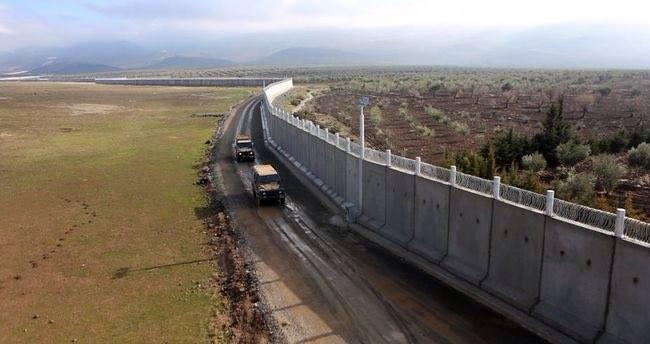 Suriye sınırının 367 kilometresine duvar örüldü