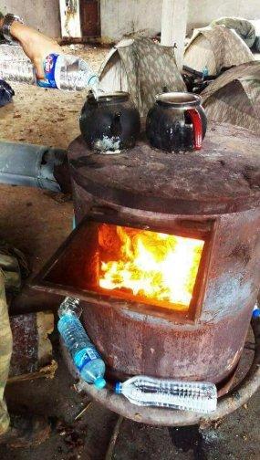 El Bab'da askerlerin çay keyfi