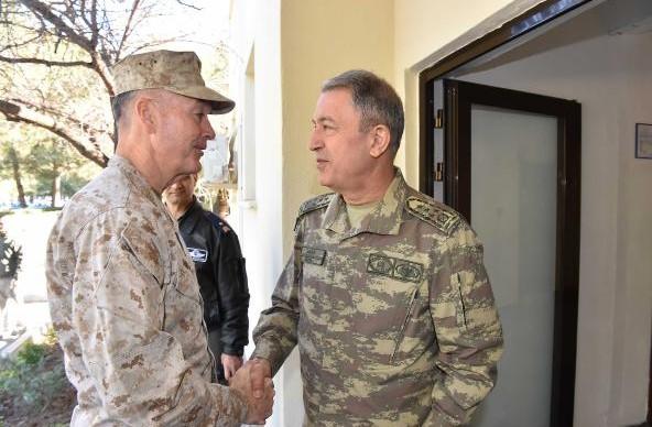 Hulusi Akar ABD'li mevkidaşıyla görüştü