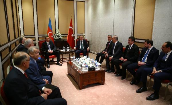 Cumhurbaşkanı Erdoğan Aliyev ile görüştü