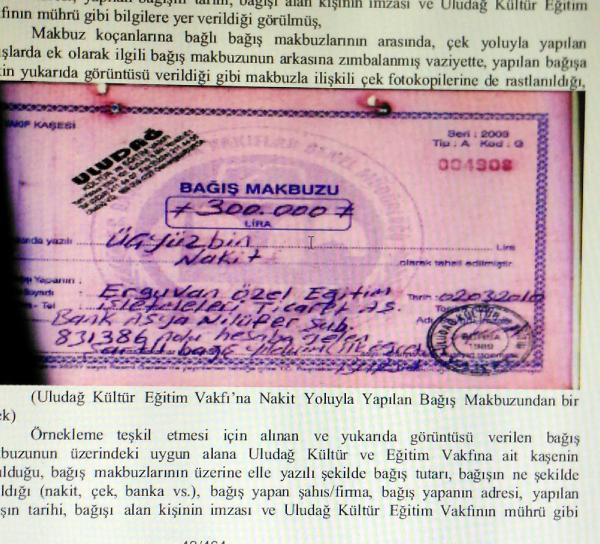 Eski Vali'nin FETÖ adına topladığı paraların makbuzları